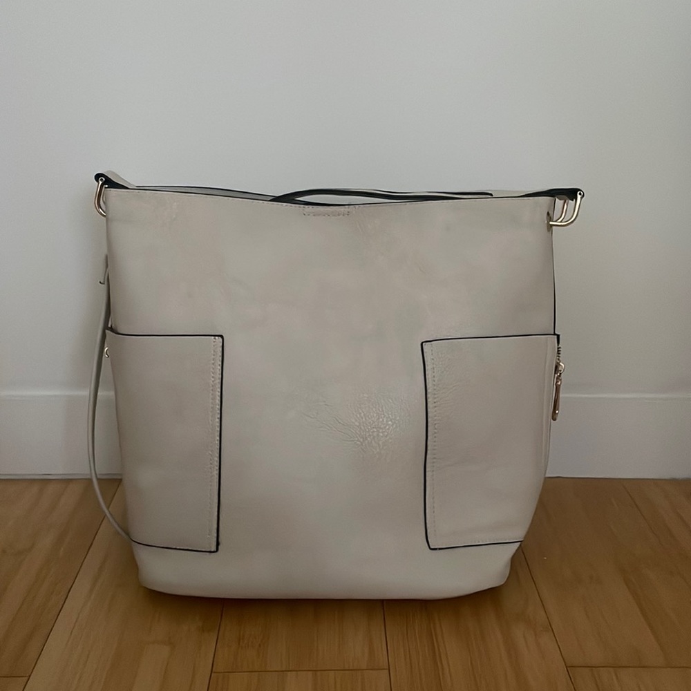 Cream colored bag lightly used